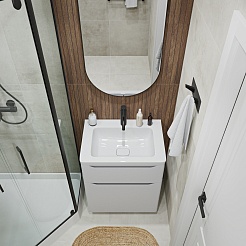 Vivon Тумба с раковиной Shelly 60 белая матовая – фотография-2